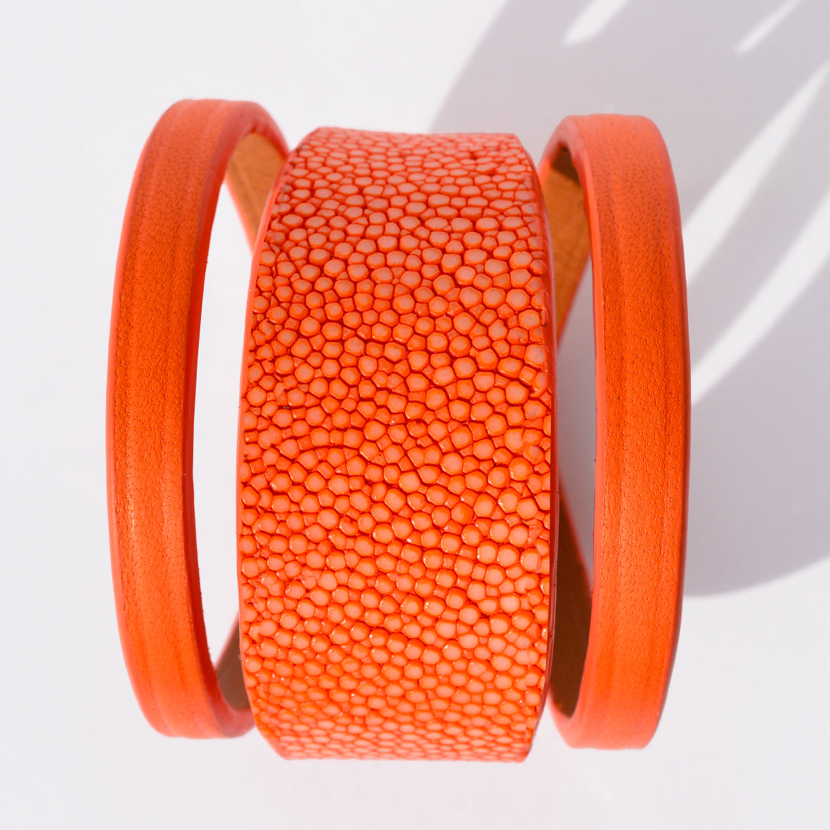 Bracelet en Galuchat - Orange